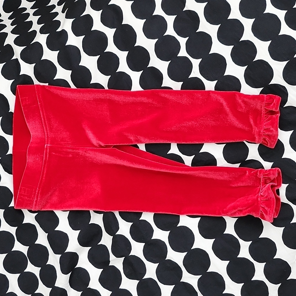 NWT Janie and Jack red velvet pants 2T